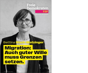 Bettina Stark-Watzinger A1 Plakat "Migration…" Nachbestellung