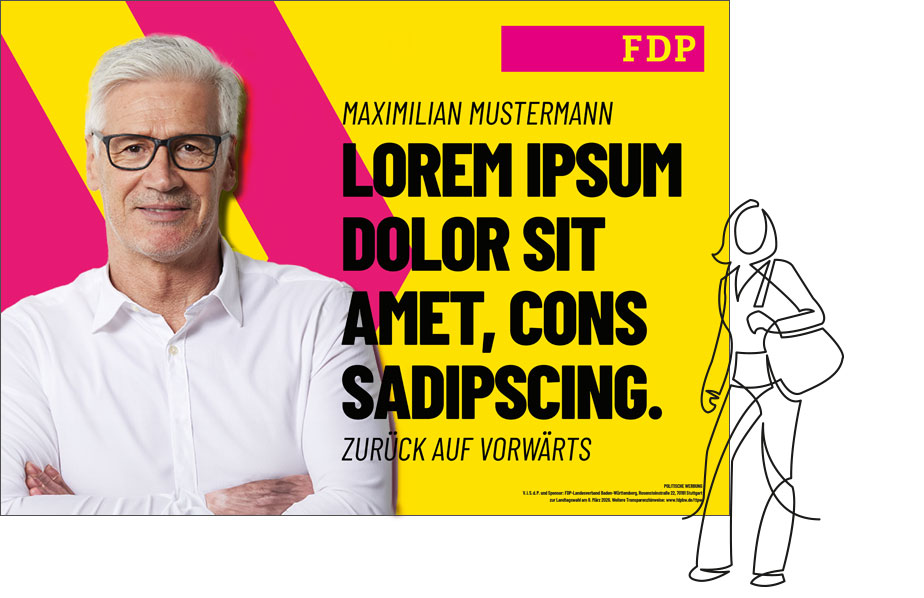 Kandidatenplakat Großfläche