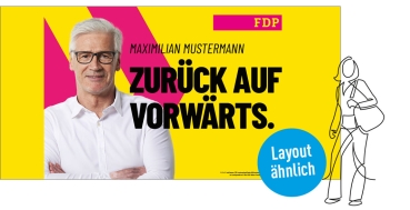 Kandidatenplakat Bauzaun (340 x 173 cm)