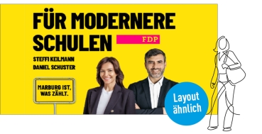 Kandidatenplakat Bauzaun (340 x 173 cm)