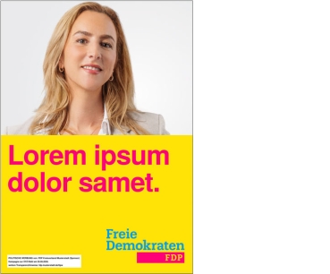Kandidatenplakat Hg. gelb oder Magenta