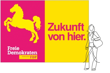 Icon groß. Text unten