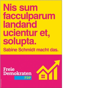 Icon klein. Text oben