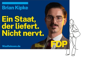 Kandidatenplakat Großfläche