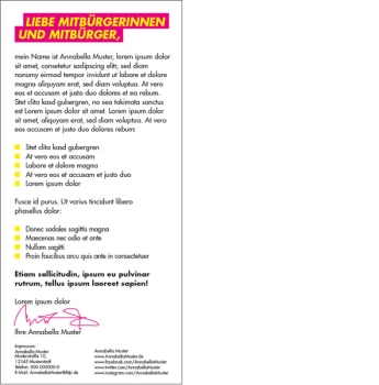 Kandidatenflyer 2-seitig