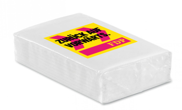 Papiertaschentücher mit Kampagnenlogo (50 Stk.)