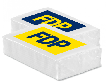 Papiertaschentücher mit Sticker (50 Stk.)