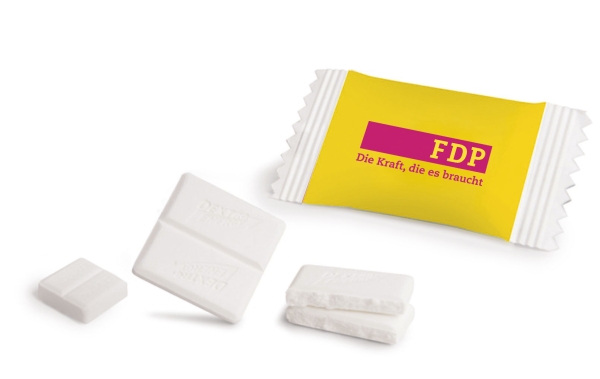 MINI-Traubenzucker-Täfelchen mit Kampagnenlogo (100 Stk.)