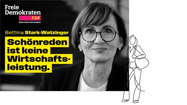 Bettina Stark-Watzinger Kandidatenplakat Großfläche Nachbestellung Motiv 3