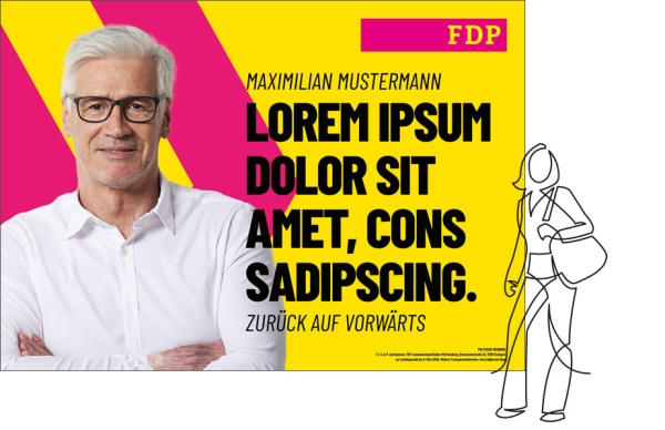 Kandidatenplakat Großfläche