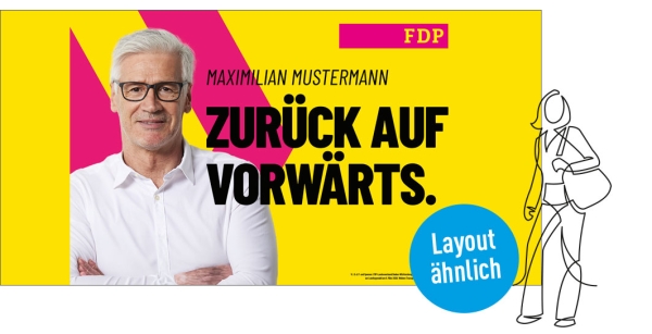 Kandidatenplakat Bauzaun (340 x 173 cm)