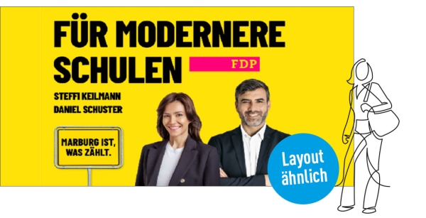 Kandidatenplakat Bauzaun (340 x 173 cm)