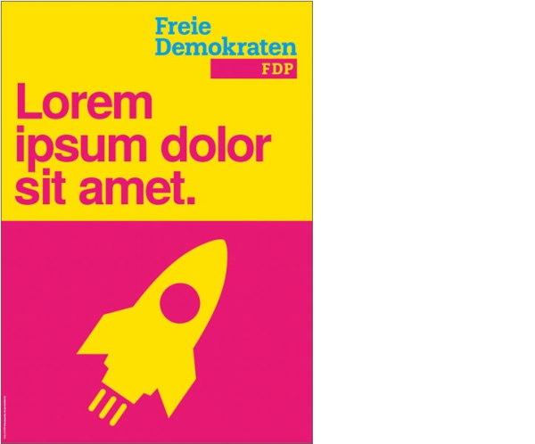 Icon groß. Text oben