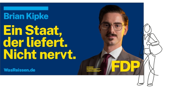Kandidatenplakat Bauzaun (340 x 173 cm)